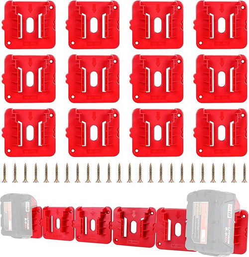 12 Pack Battery Holder for Milwaukee M18 18V Battery Mounts Dock Holder Fit for by GIPFTYAG