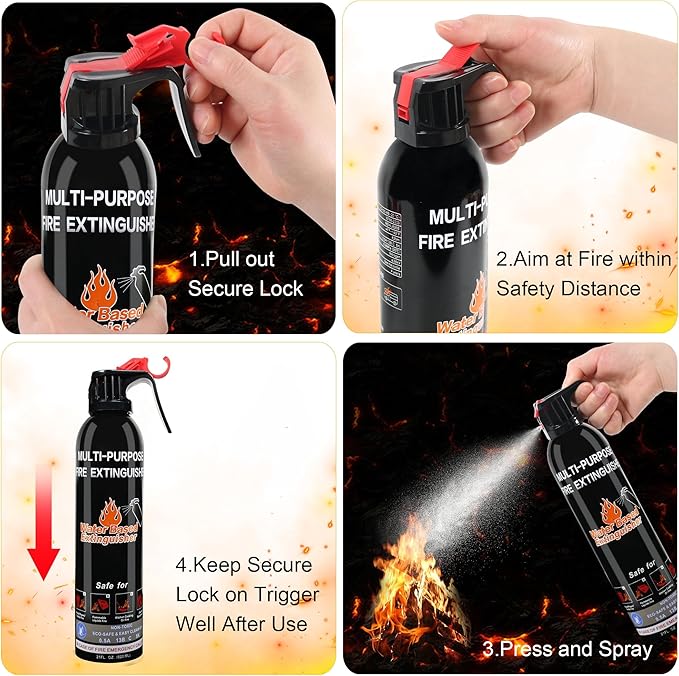 Fire Extinguishers for Home, 1 Pack Vehicle Fire Extinguisher - Image 4