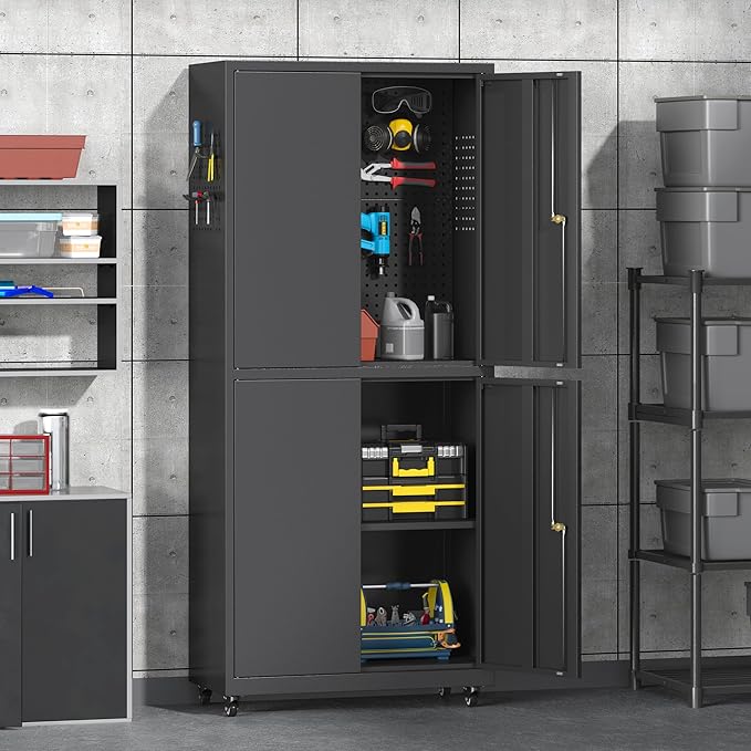 71" H Metal Tool Storage Cabinet - Image 2