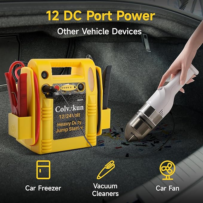 12V/24V Jump Starter, 2800/1400 Peak Amp, Battery Jump Starter - Image 5