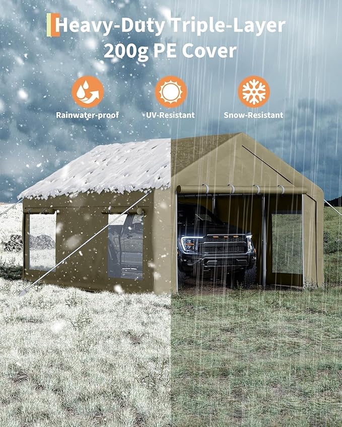 12 x 20FT Heavy Duty Carport - Image 4