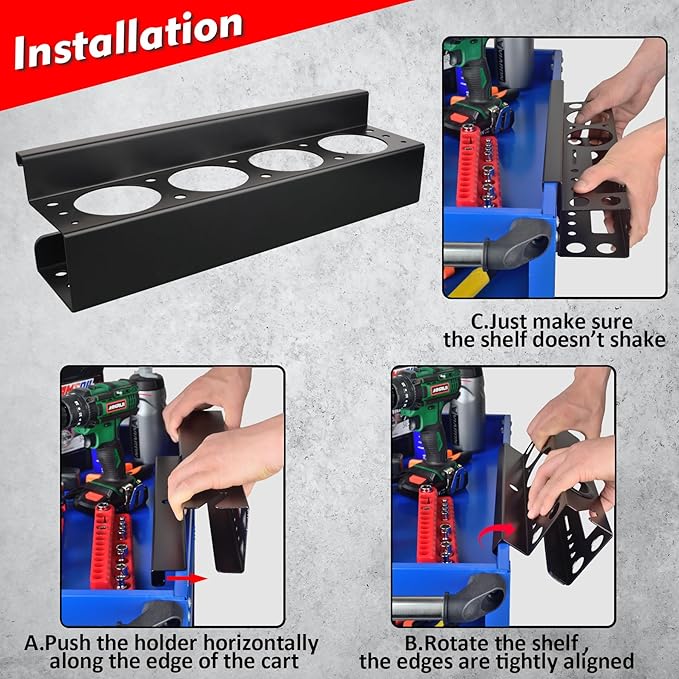 MUTUACTOR Heavy Duty Tools Organizer, Magnetic Mount Power Drill Driver Holder - Image 7