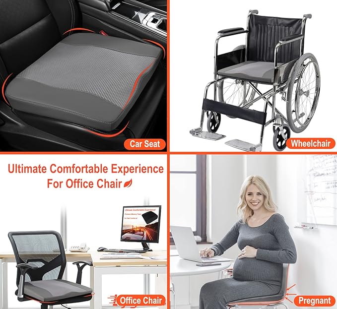 Car Seat Cushion, Comfort Memory Foam Car Cushions - Image 7