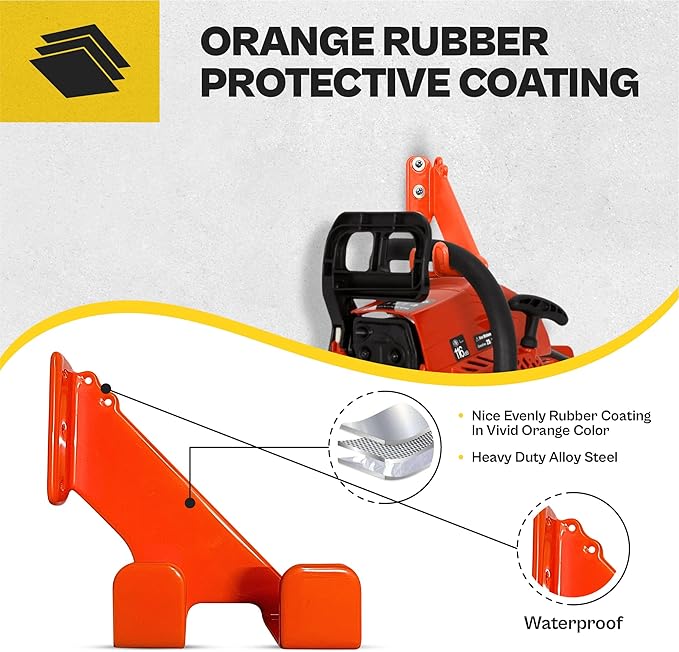 2 Pack Heavy Duty Chainsaw Wall Mount Holder – Chainsaw Hanger Rack - Image 5