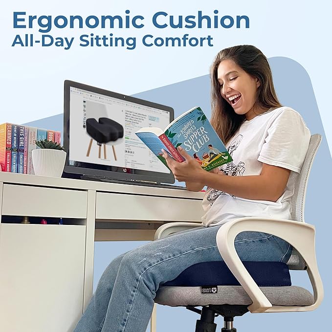 5 STARS UNITED Seat Cushion for Tailbone Pain Relief – Memory Foam Lifting - Image 2