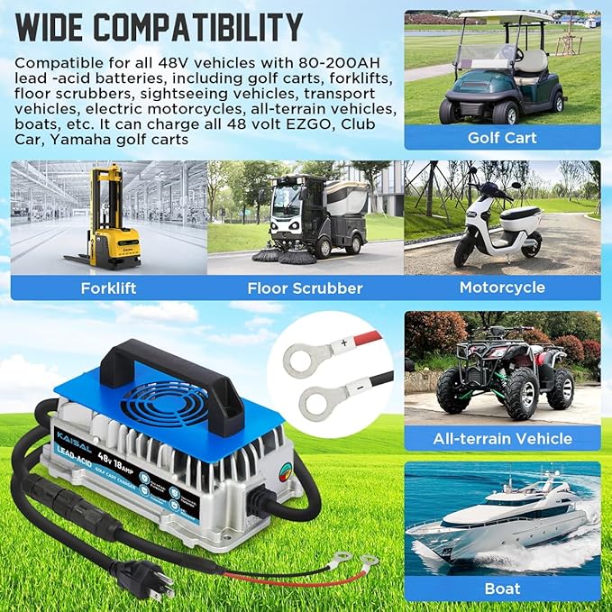 KAISAL 48V Charger 1250W 18A Golf Cart Battery Charger - Image 3