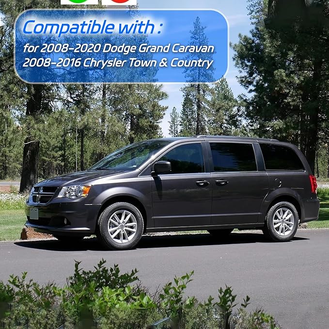 Rain Guard Fit for 2008-2020 Dodge Grand Caravan, 2008-2016 Chrysler Town & - Image 2