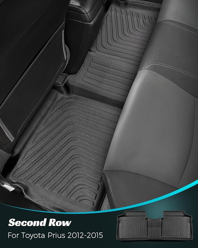 Car Floor Mats for Toyota Prius 2012-2014 Accessories, All Weather Rubber Mat - Image 6