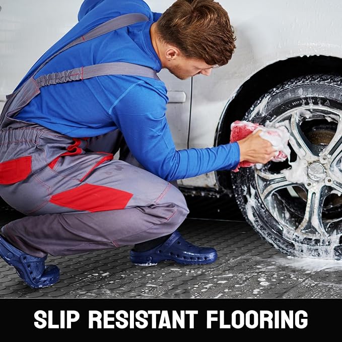 TUFFIOM 7.5 x 17 FT Garage Floor Mat, Thickened Coin Plate PVC Garage Mats - Image 5