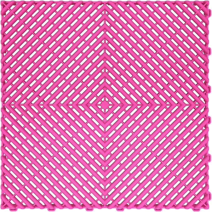 15.7"x15.7" Garage Flooring Tiles, Non-Slip Interlocking Plastic Garage Floor by Home