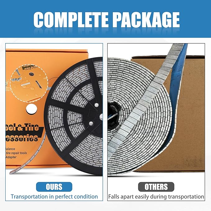 0.25 Oz Gray Adhesive Wheel Weights（715pcs, 11lbs/5kg）, 1/4 Oz Stick on Wheel - Image 6
