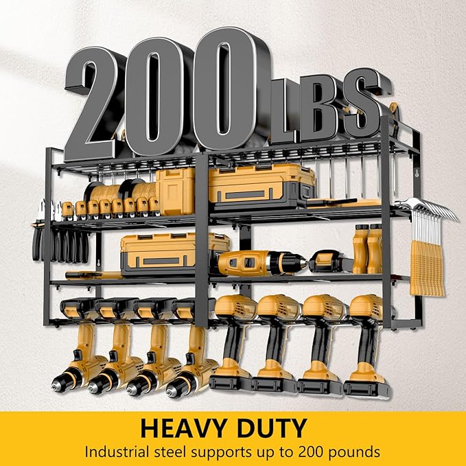 Power Tool Organizer Wall Mount：Heavy Duty Drill Holder Rack - Image 2