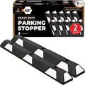 Xpose Safety 48" Heavy Duty Rubber Parking Stopper – 2 Pack Wheel Blocks by XposeSafety