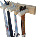 6-Place Log Ski Rack Wall Mount, Indoor Ski Storage Rack by LogKayakRack