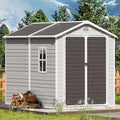Plastic Sheds 6x8 Shed Resin Outdoor Storage by WACASA