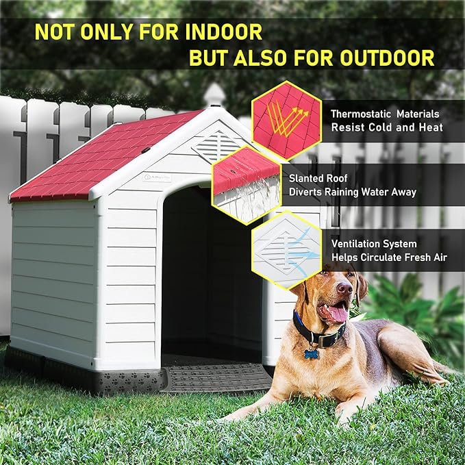 LEMBERI Durable Waterproof Plastic Dog House - Image 3