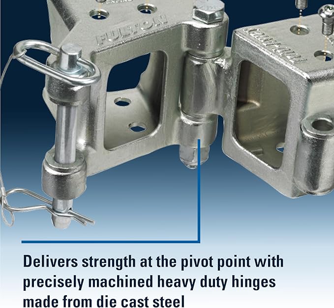 Fulton HDPB330101 Fold-Away Hinge Kit, Bolt On, 000 lbs. Capacity, 3 Inch x 3 - Image 2