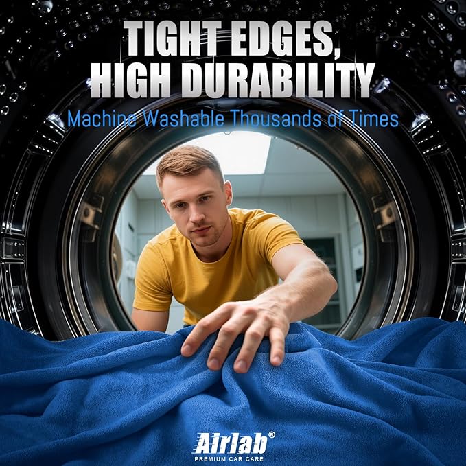 Airlab Microfiber Towels for Cars Wash Drying Thick Plush Cleaning Cloth Auto - Image 7