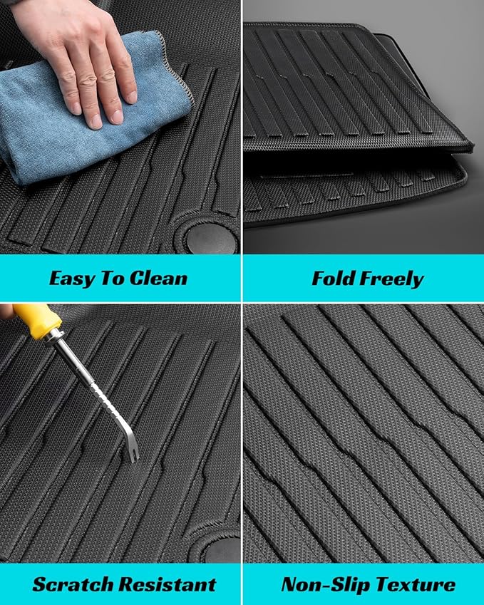 Floor Mats Full Set for Dodge Durango 2011-2015 7 Seats, All Weather Floor Mats - Image 7