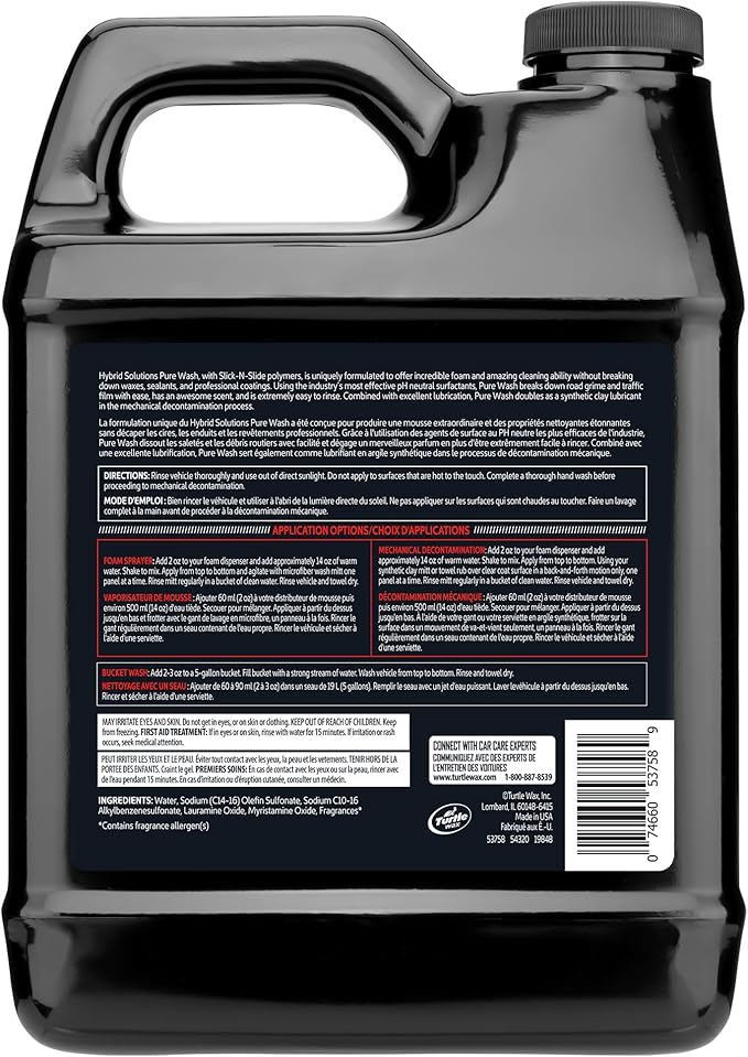 Turtle Wax 54320 Hybrid Solutions Slick-N-Slide Pure Wash, pH Neutral, Extreme - Image 2