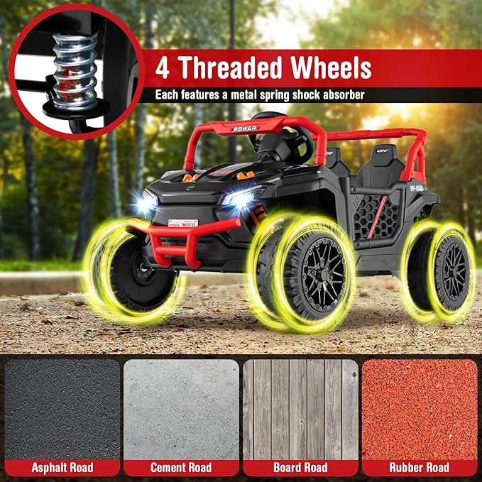 Costzon Kids UTV, 12V Battery Powered Electric Off-Road Car w/Remote Control - Image 3
