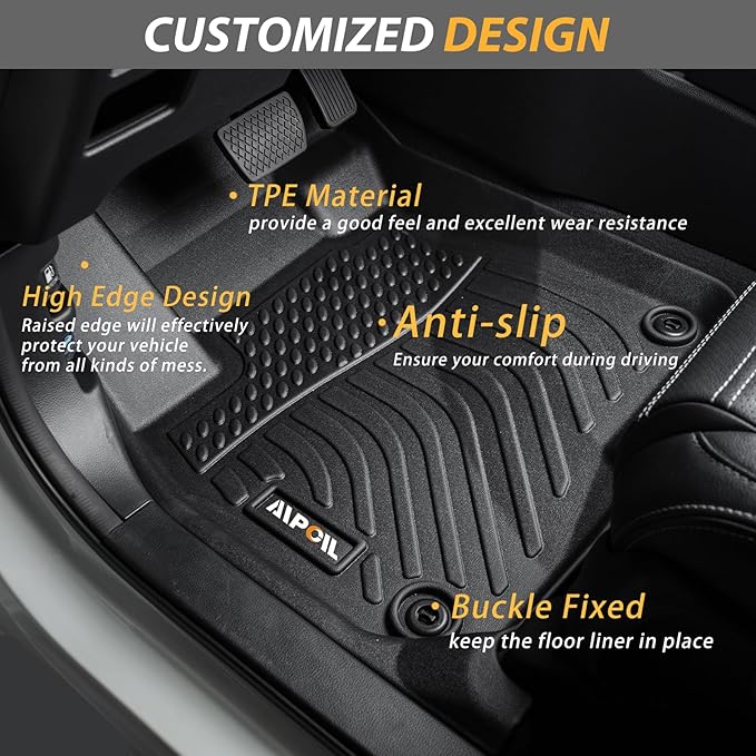 AIPOIL® Floor Mats for 2015-2019 Ford Explorer 7 Seats Front Two Rows of Floor - Image 3