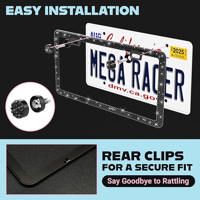 Elegant Bling License Plate Frame - Image 5