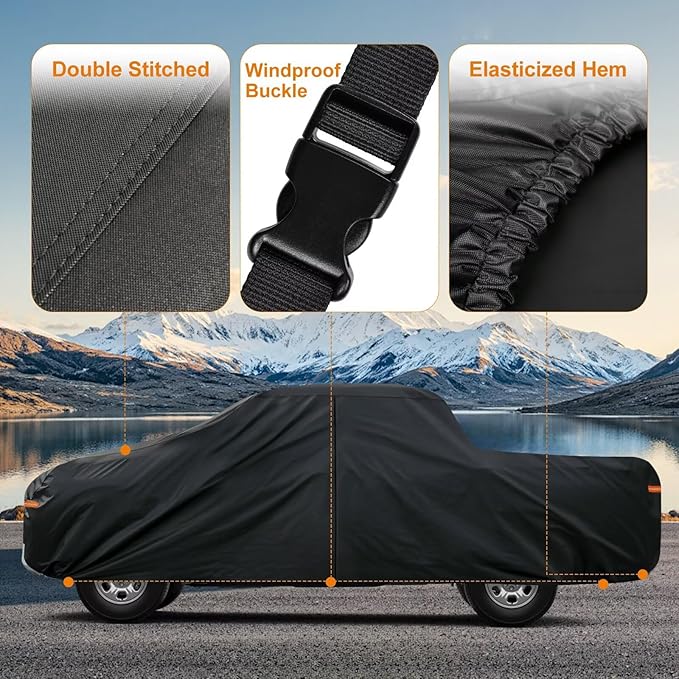 Kayme Truck Cover Custom Fit Dodge Ram 2500/3500 Crew Cab Short Bed. Full - Image 4