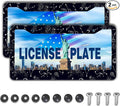License Plate Frames Black and White License Plate Holder Galaxy Moon and Stars by Unknown