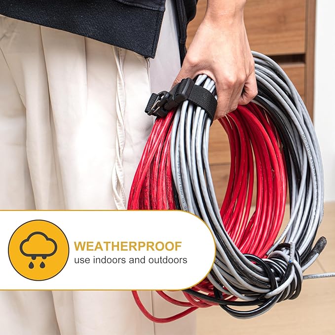 18 Pack 17 Inch Adjustable Extension Cord Holder Organizer - Image 4
