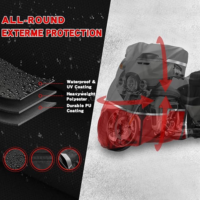 420D Trike Motorcycle Cover Suitable - Image 4