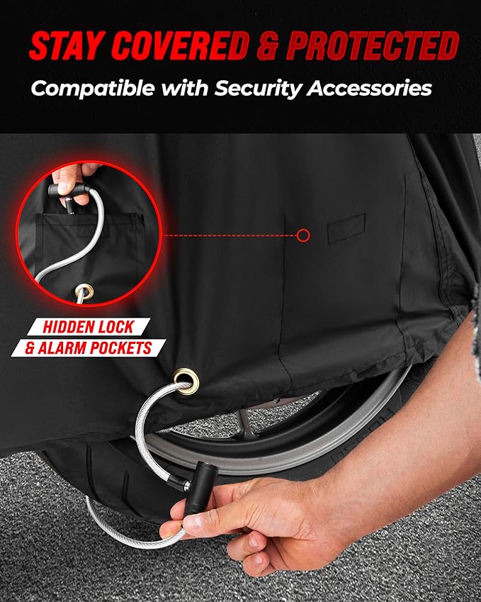 Badass Moto Ultimate Motorcycle Cover Waterproof Outdoor Heavy Duty Fits Harley - Image 9