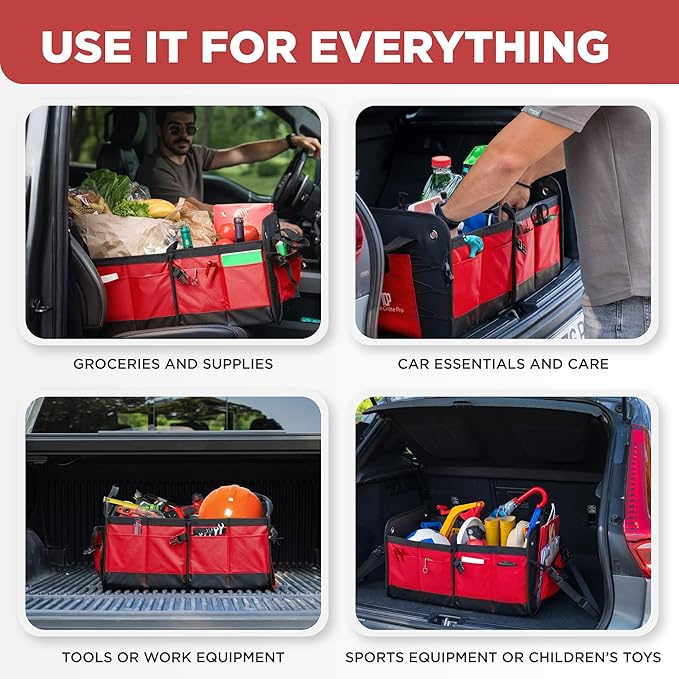 TRUNKCRATEPRO Red Car Accessories Trunk Organizer - Image 9