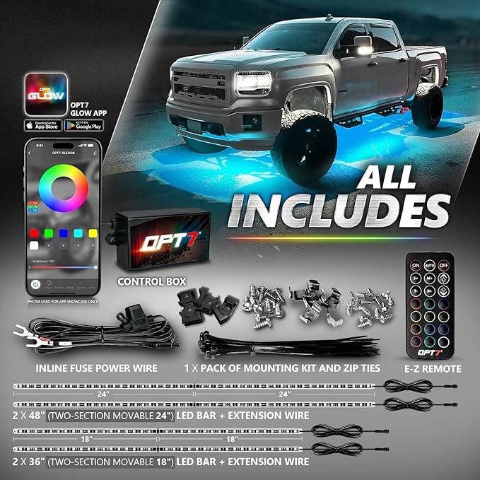 OPT7 Aura Pro Underglow LED Lights Kit - Image 8