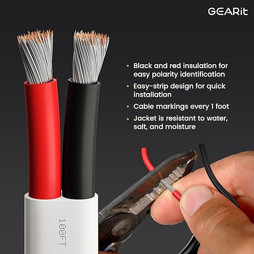 GEARit 14 Gauge Marine Wire, 14/2 AWG Marine Grade Tinned Copper Oxygen Free - Image 2