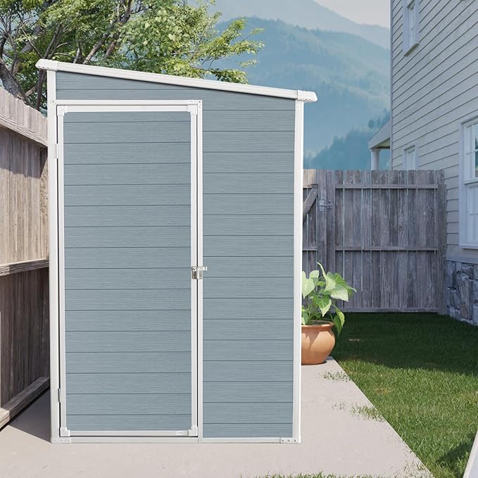 4x8 FT Outdoor Storage Resin Shed - Image 4