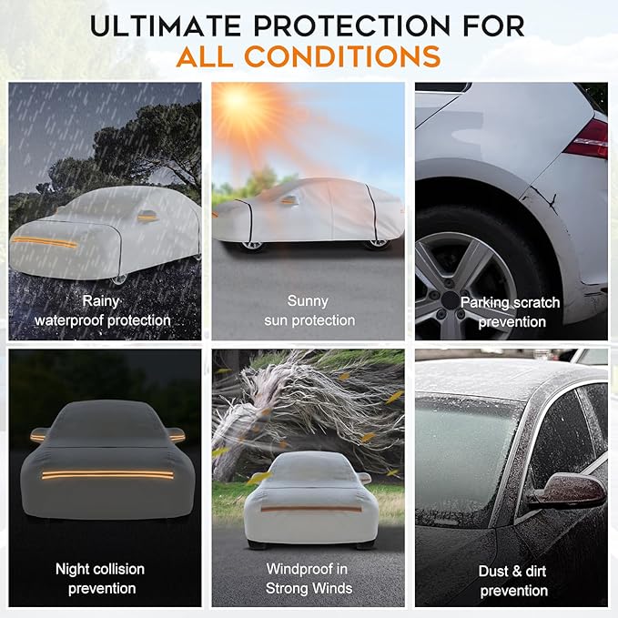 Waterproof Car Cover for Hatchback: 6-Layer All-Weather Protection from Rain - Image 6