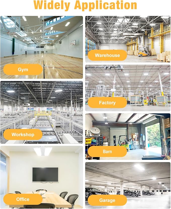 300W LED Linear High Bay Light, 45000LM Linear High Bay Shop Light Commercial - Image 7