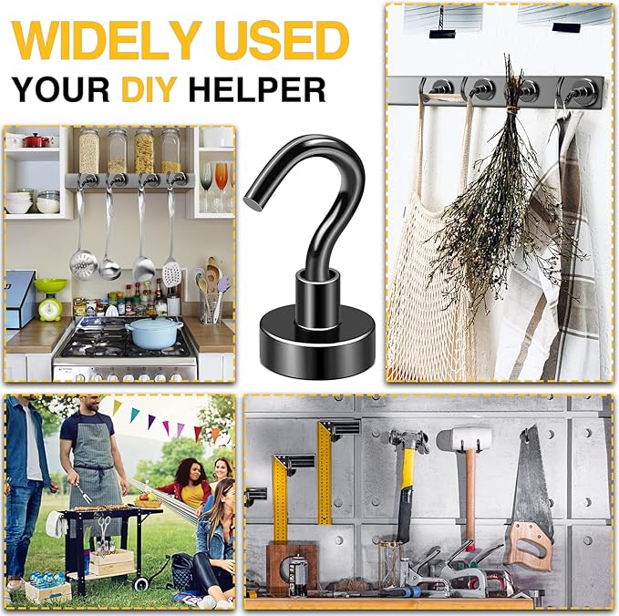 DIYMAG Magnetic Hooks, 30Lbs Facilitate Hook Neodymium Magnet Hooks - Image 5