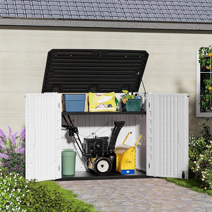 HOMSPARK Storage Shed Weather Resistance, Horizontal Storage Shed - Image 6