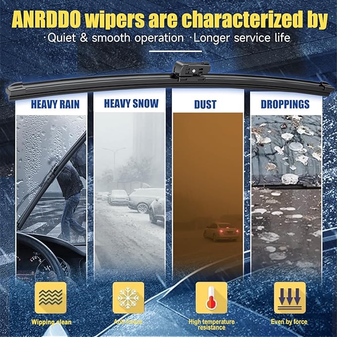 2 Wipers Factory Replacement For Volvo C30 S40 V50 V60 S80 C70 V70 XC70 XC60 - Image 3