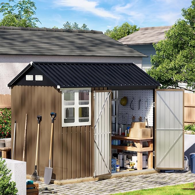 8X6FT Outdoor Steel Storage Shed - Image 5