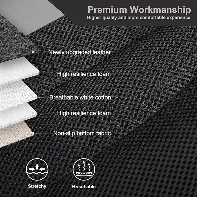 GIANT PANDA Front Car Seat Cover Custom Fit Toyota, 3D Air Mesh Car Seat Covers - Image 5