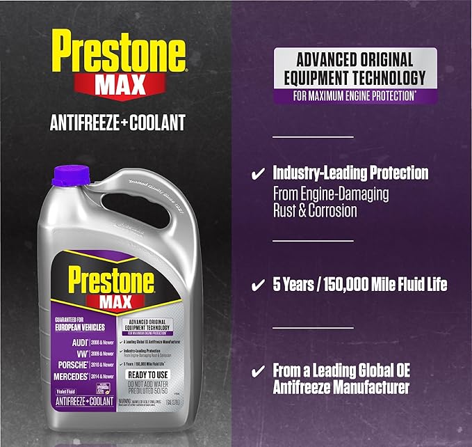 Prestone AF6510 MAX European Vehicles Violet Antifreeze and Coolant, 1 Gallon - Image 3