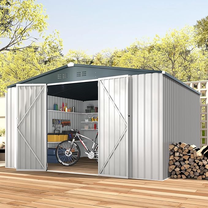 U-MAX Shed 12x10 Metal Outdoor Storage - Image 5
