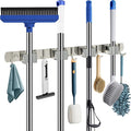 Wall Mounted Broom and Mop Organizer, Heavy Duty Stainless Steel Storage Rack by QRDQIANRUIDA