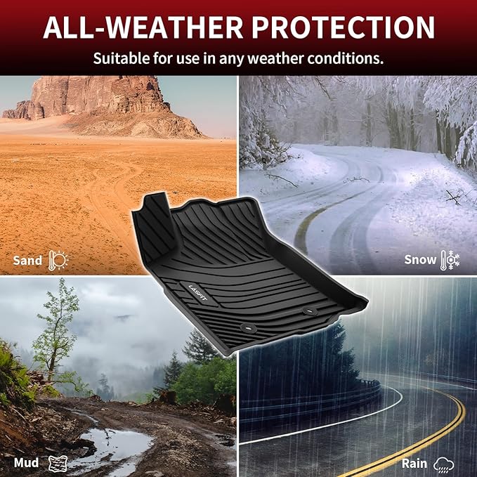 LASFIT Floor Mats for Toyota Tacoma 2016-2023 Double Cab All Weather Custom Fit - Image 7