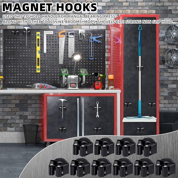 10 Pcs Magnetic Mop Broom Holder Movable Magnetic Broom Holder Rack, Anti Slip - Image 4