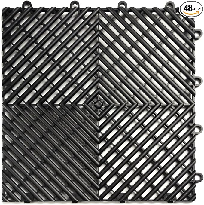 Big Floors RaceDeck Free-Flow Interlocking Garage Flooring Tiles, Self-Draining by BigFloors