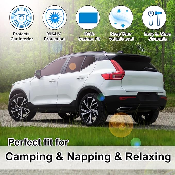 TINGLU Window Shades for Volvo XC40 2019-2025 Accessories Car Side Full Windows - Image 6